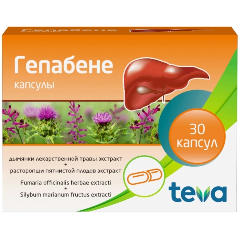 Гепабене капсулы, 30 шт.