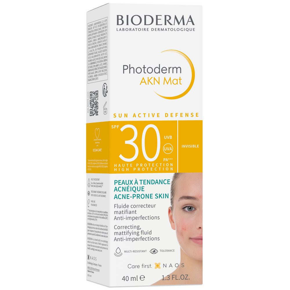 Bioderma Photoderm AKN MAT солнцезащитная матирующая эмульсия для кожи с несовершенствами SPF 30, 40 мл