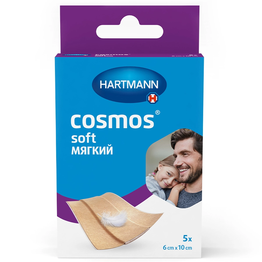 Космос 6 х 10 см пластырь софт, 5 шт.