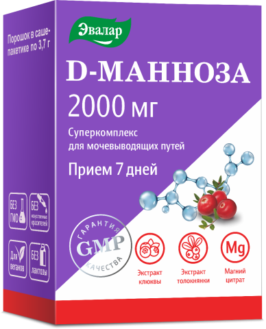 D-манноза суперкомплекс, порошок в саше-пакетике по 3,7 г №7, Эвалар