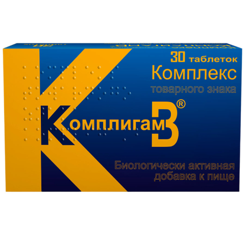 Комплигам В Комплекс 1000 мг таблетки, 30 шт.