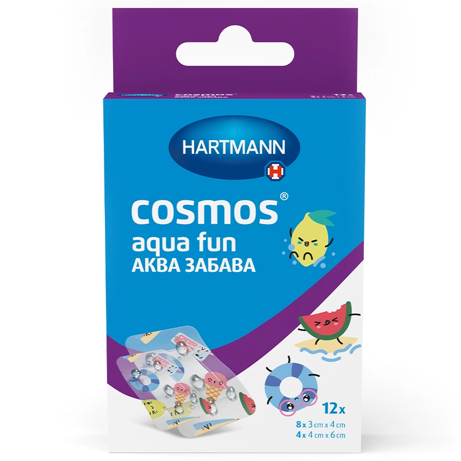 Космос 2р пластырь аква забава водостойкий, 12 шт.