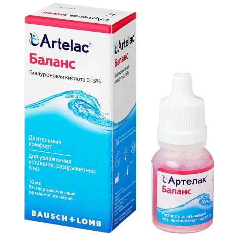 Артелак баланс раствор увлажняющий офтальмологический, 10 мл