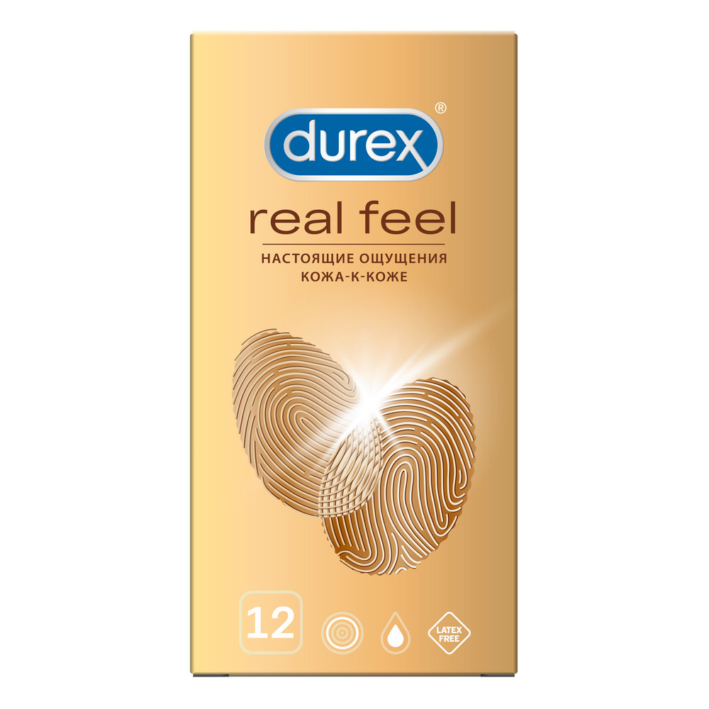 Дюрекс презервативы рил фил, 12 шт.