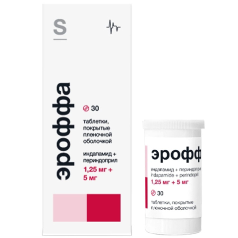 Эроффа 1,25 мг + 5 мг таблетки, покрытые пленочной оболочкой, 30 шт.