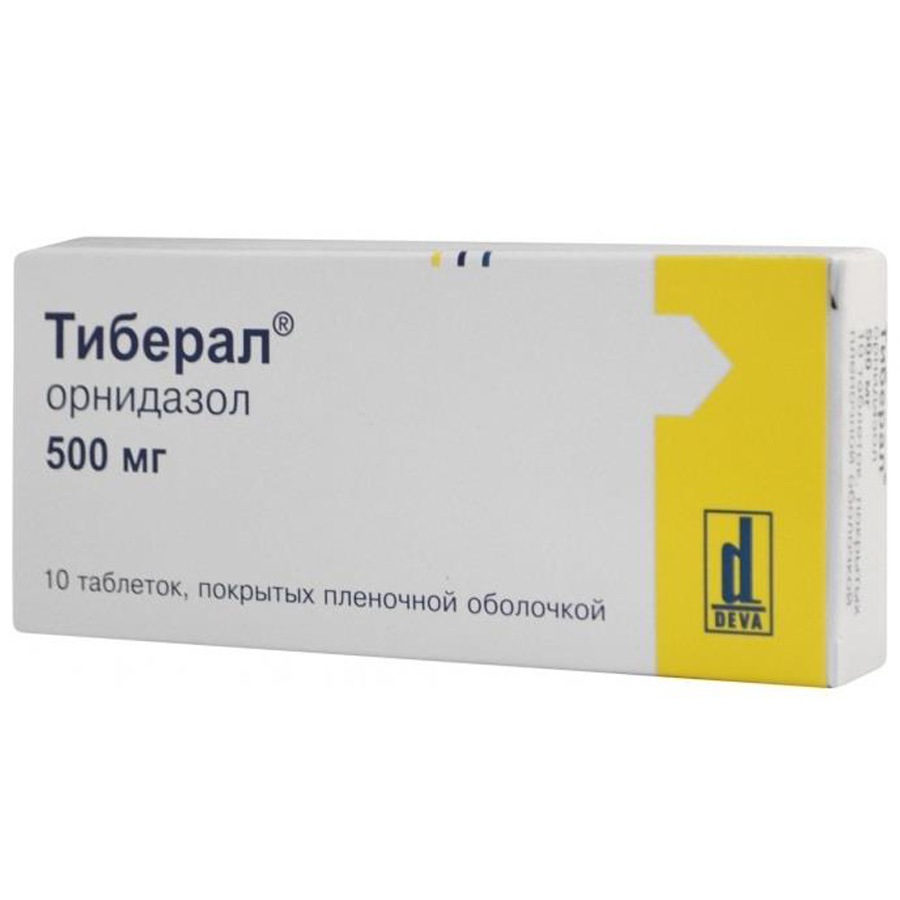 Тиберал 500 мг таблетки, покрытые пленочной оболочкой, 10 шт.