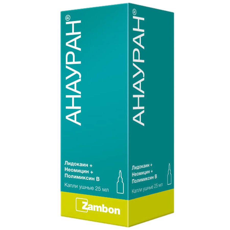 Анауран капли ушные, 25 мл