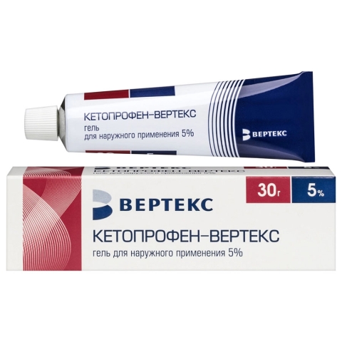 Кетопрофен-вертекс 5% гель для наружного применения, 30г