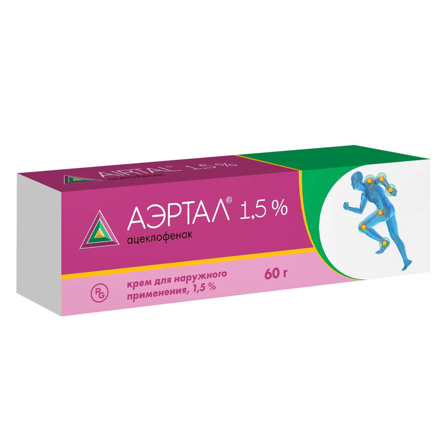 Аэртал 1,5% крем, 60г