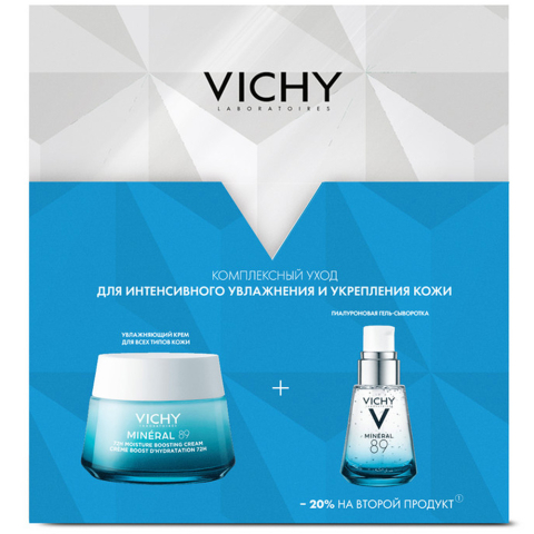 Виши Минерал 89 набор Крем увл 72ч для всех типов кожи, 50мл + Гель-сыв 30мл
