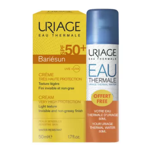 Урьяж Набор барьесан spf 50+ увлаж.крем + термальная вода урьяж, 50 мл