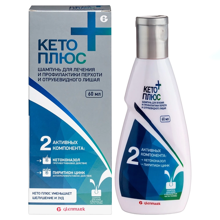 Кето плюс шампунь, 60 мл