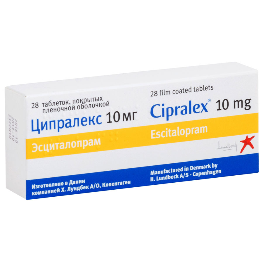 Ципралекс 10 мг таблетки, 28 шт.
