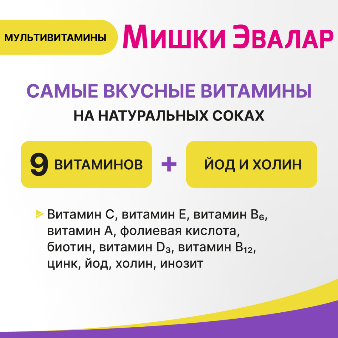 Бэби Формула Мишки Мультивитамины пастилки жевательные, 120 шт.