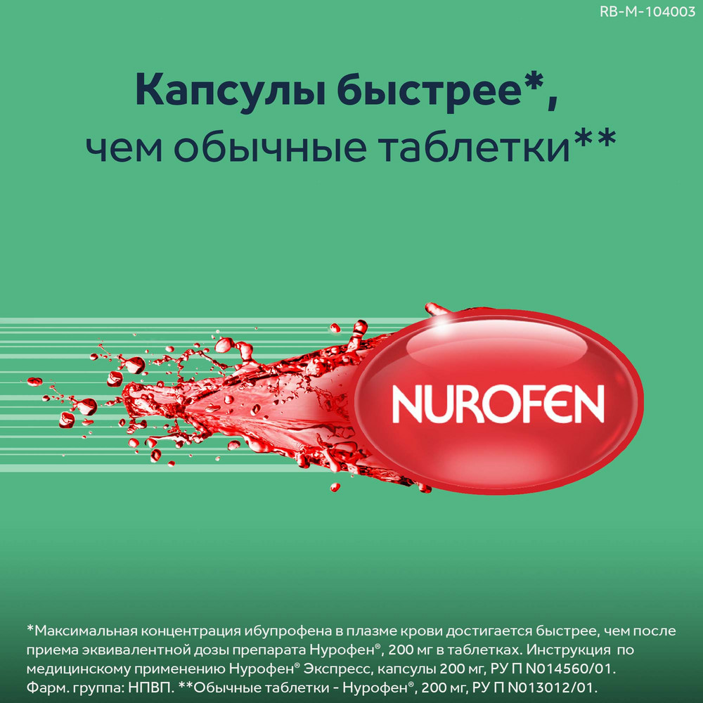 Нурофен экспресс форте 400 мг капсулы, 10 шт.