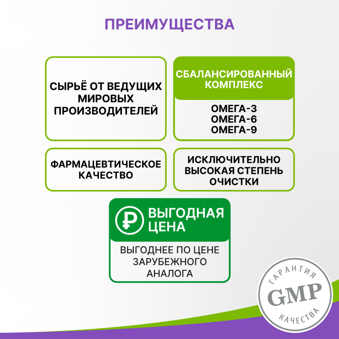 Омега 3-6-9 капсулы, 60 шт, Эвалар