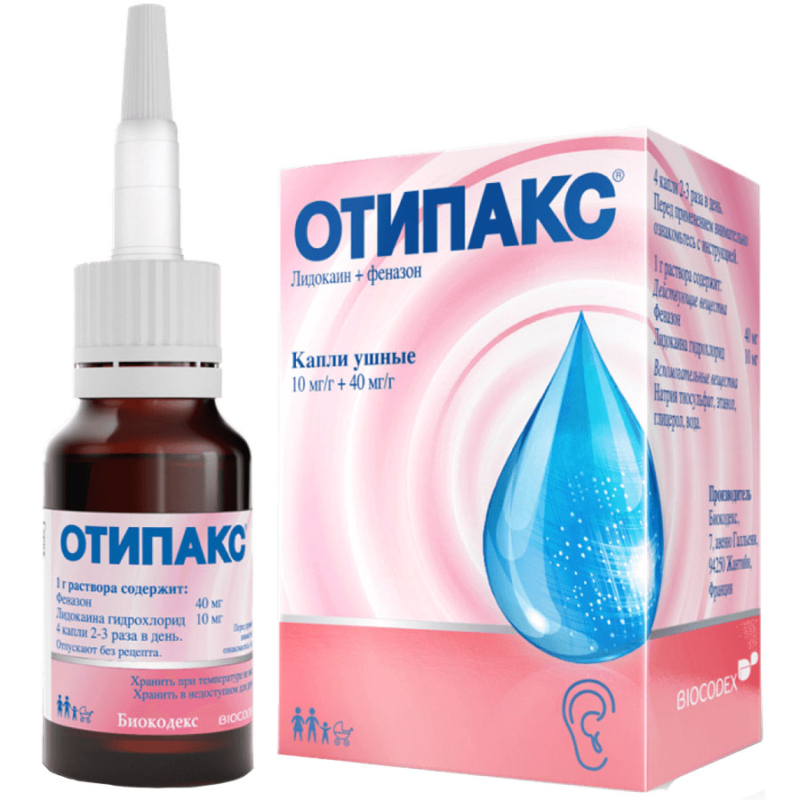 Отипакс капли ушные, 15 мл