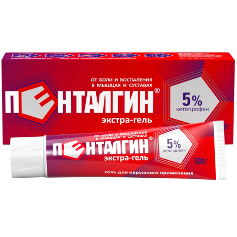 Пенталгин экстра-гель 5% для наружного применения, 100г