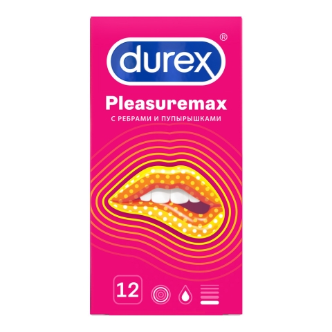 Дюрекс презервативы плежемакс с ребрами и пупырышками, 12 шт.