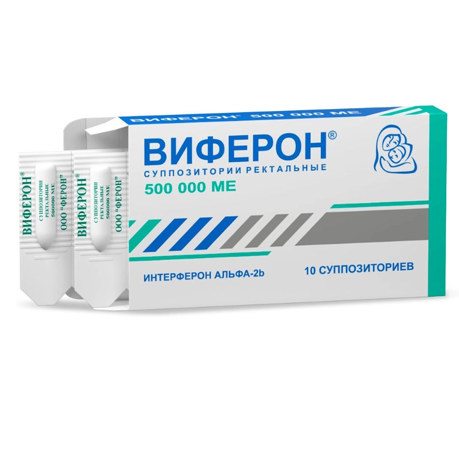 Виферон 500 000 МЕ суппозитории ректальные, 10 шт.