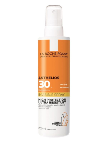 Лярошпозе Антгелиос спрей для лица и тела невидимый SPF30+, 200мл