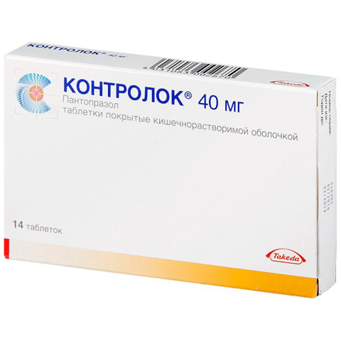Контролок 40 мг таблетки, покрытые пленочной оболочкой, 14 шт.