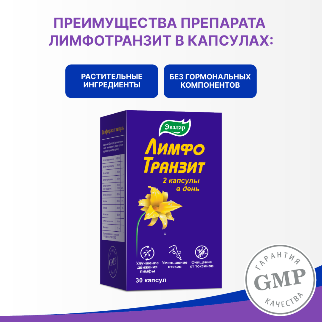 Лимфотранзит капсулы, 30 шт, Эвалар