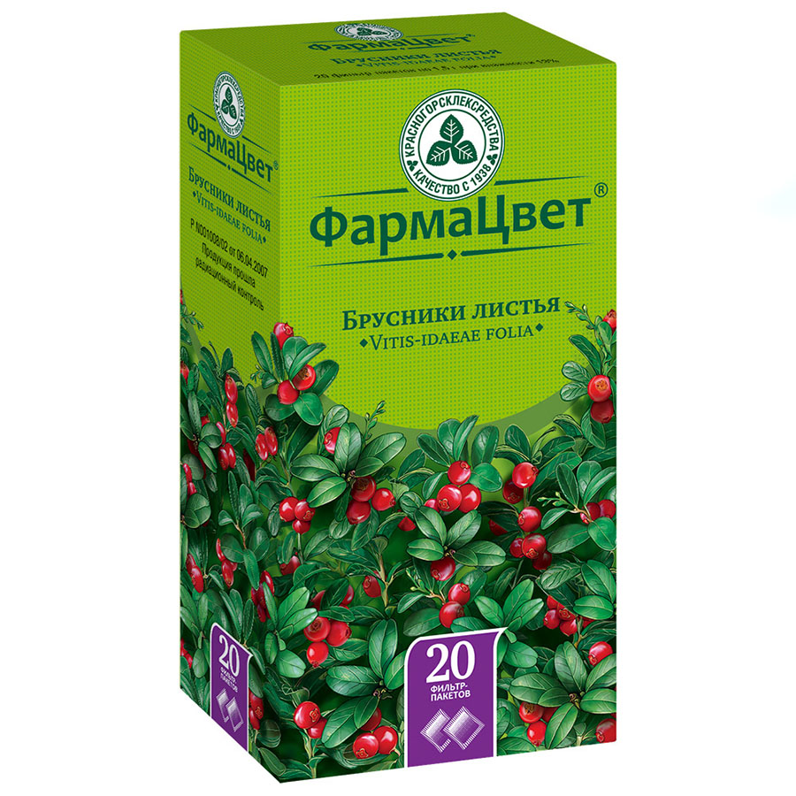 Брусники листья 1,5г фильтр-пакеты, 20 шт.