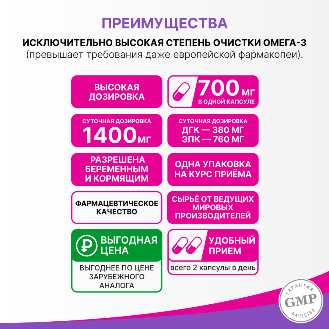 Двойная Омега-3 700 мг капсулы, 30 шт, Эвалар