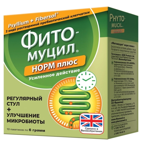 Фитомуцил Норм Плюс 6г пакетики, 10 шт.