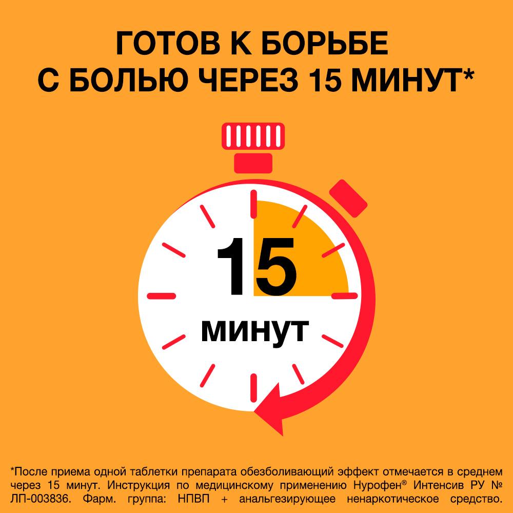Нурофен интенсив 200 мг + 500 мг таблетки, 12 шт.