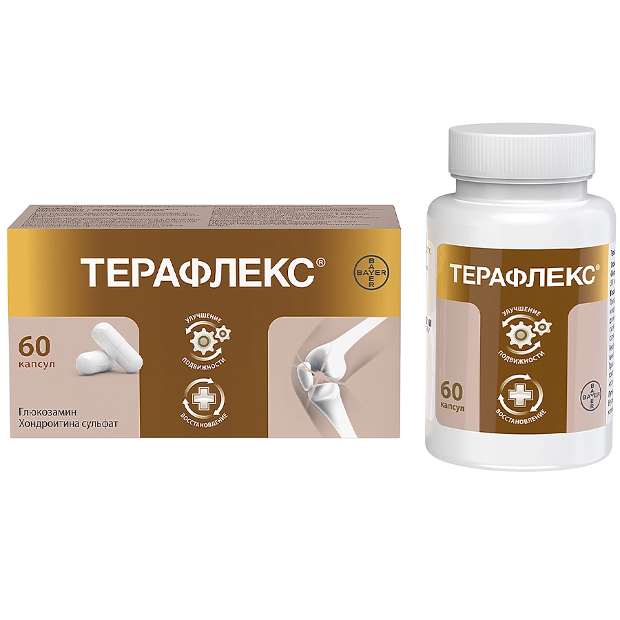 Терафлекс 500 мг + 400 мг капсулы, 60 шт.