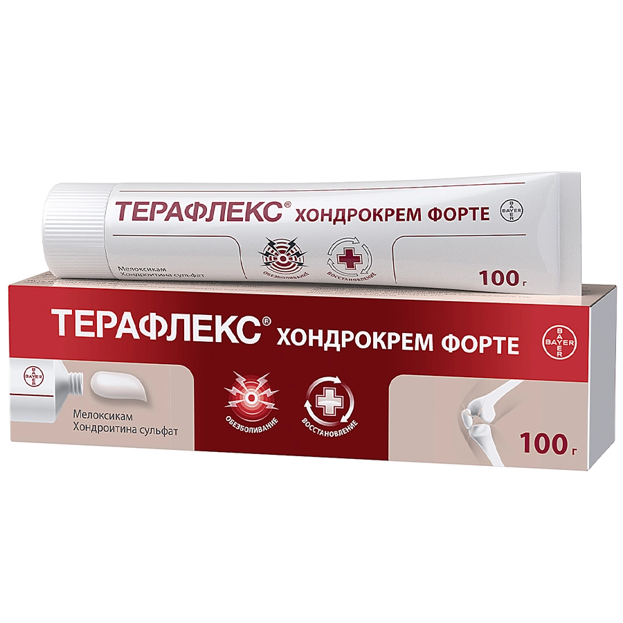 Терафлекс хондрокрем форте 1% + 5% крем для наружного применения, 100г
