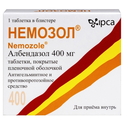 Немозол 400 мг таблетка, 1 шт.