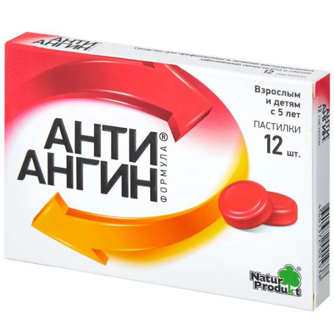 Анти-Ангин формула пастилки, 12 шт.