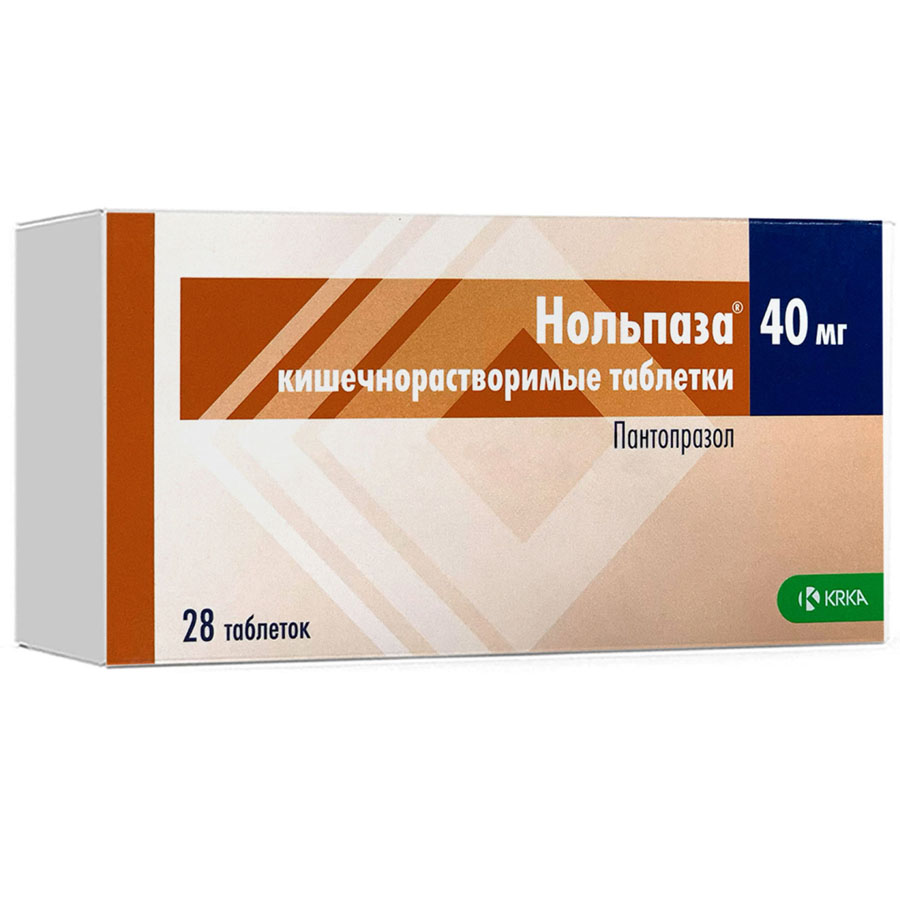 Нольпаза 40 мг таблетки, покрытые пленочной оболочкой, 28 шт.