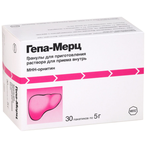 Гепа-мерц 3г гранулы для приготовления раствора 5г пакет, 30 шт.