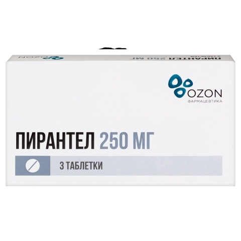 Пирантел 250 мг таблетки, 3 шт.