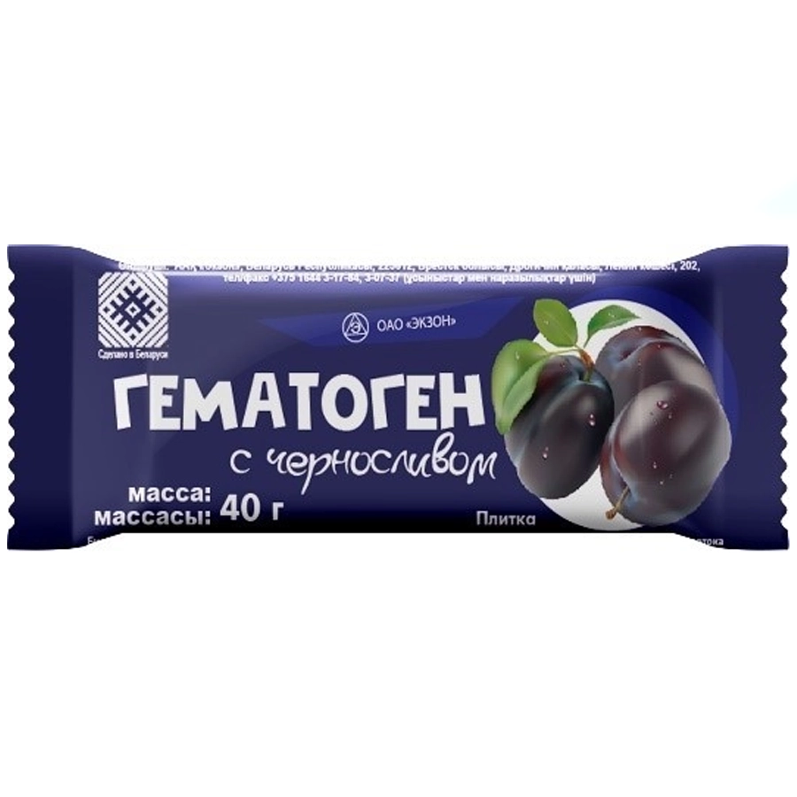 Гематоген с Черносливом, 40г