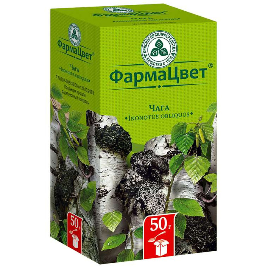 Чага (березовый гриб) пачка, 50г