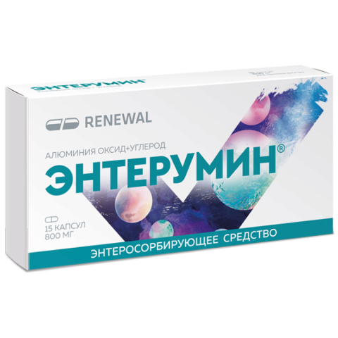 Энтерумин Реневал 800 мг капсулы, 15 шт.