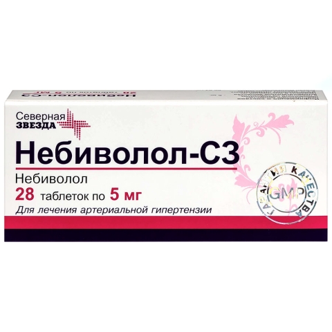 Небиволол-сз 5 мг таблетки, 28 шт.