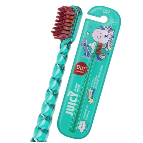 Сплат Магия единорога зубная щетка для детей 6+ с ионами серебра мягкая прозрачная