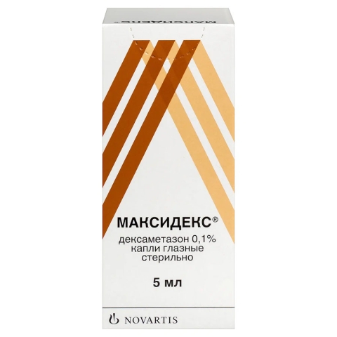 Максидекс 0,1% капли глазные, 5 мл