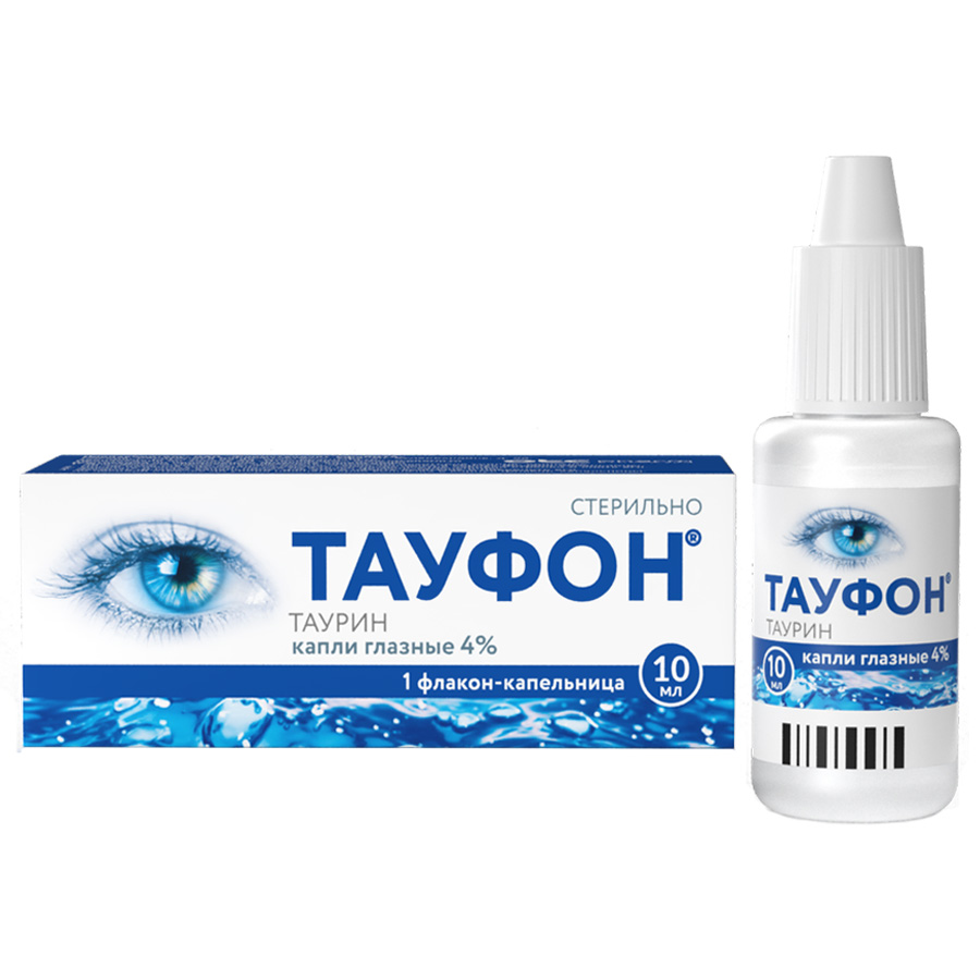 Тауфон 4% капли глазные 10 мл, 1 шт.