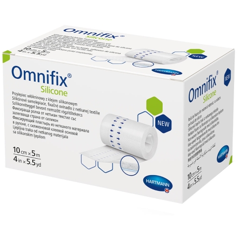 Пластырь нетканый фиксирующий омнификс силикон, 10 см x 5 м