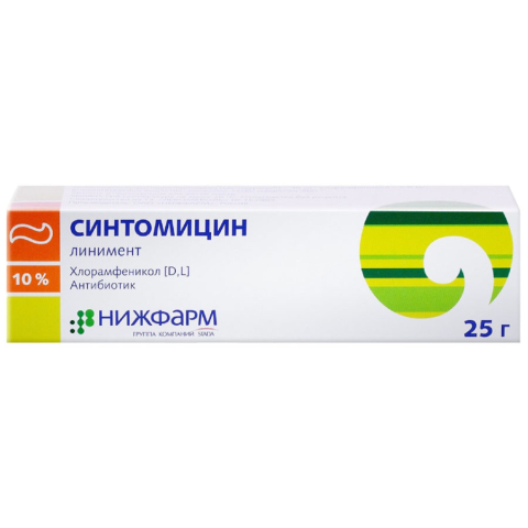 Синтомицин 10% линимент, 25г