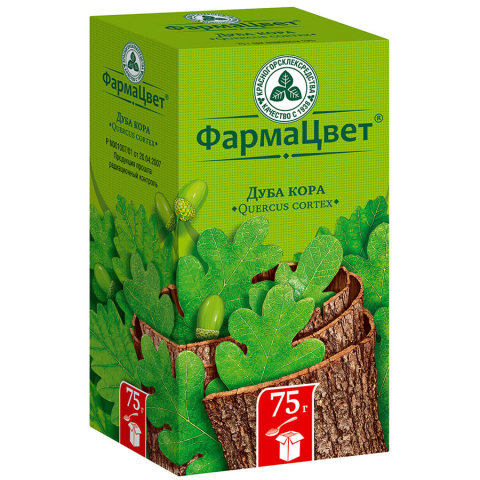 Дуба кора кора измельченная пачка, 75 г