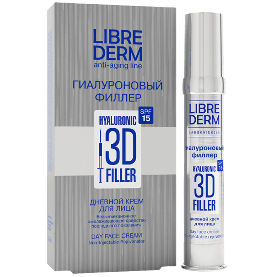 Librederm Гиалуроновый Филлер 3D Крем дневной для лица SPF15, 30 мл