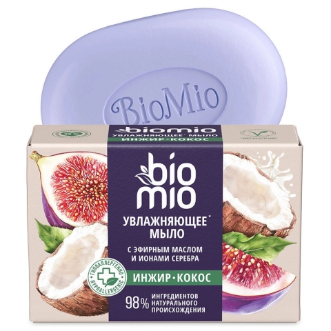 БиоМио Инжир и кокос мыло натуральное, 90г